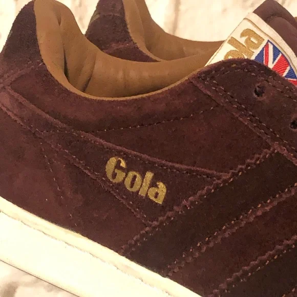 Gola Classics Equipe Suede Burgundy Sz 5 Womens Fashion Skate Sneakers - Picture 1 of 9